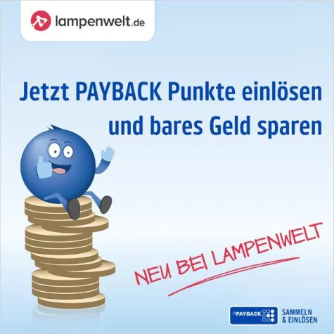 Mit PAYBACK Punkten Beleuchtungsträume erfüllen - Bei Lampenwelt.de ab sofort mit PAYBACK Punkten bezahlen Bild: Mit PAYBACK Punkten Beleuchtungsträume erfüllen - Bei Lampenwelt.de ab sofort mit PAYBACK Punkten bezahlen