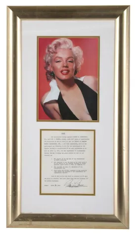 Bild: Marilyn Monroe - George Washington - UNESCO Weltwerbe - Wertpapier-Highlights unterm Hammer