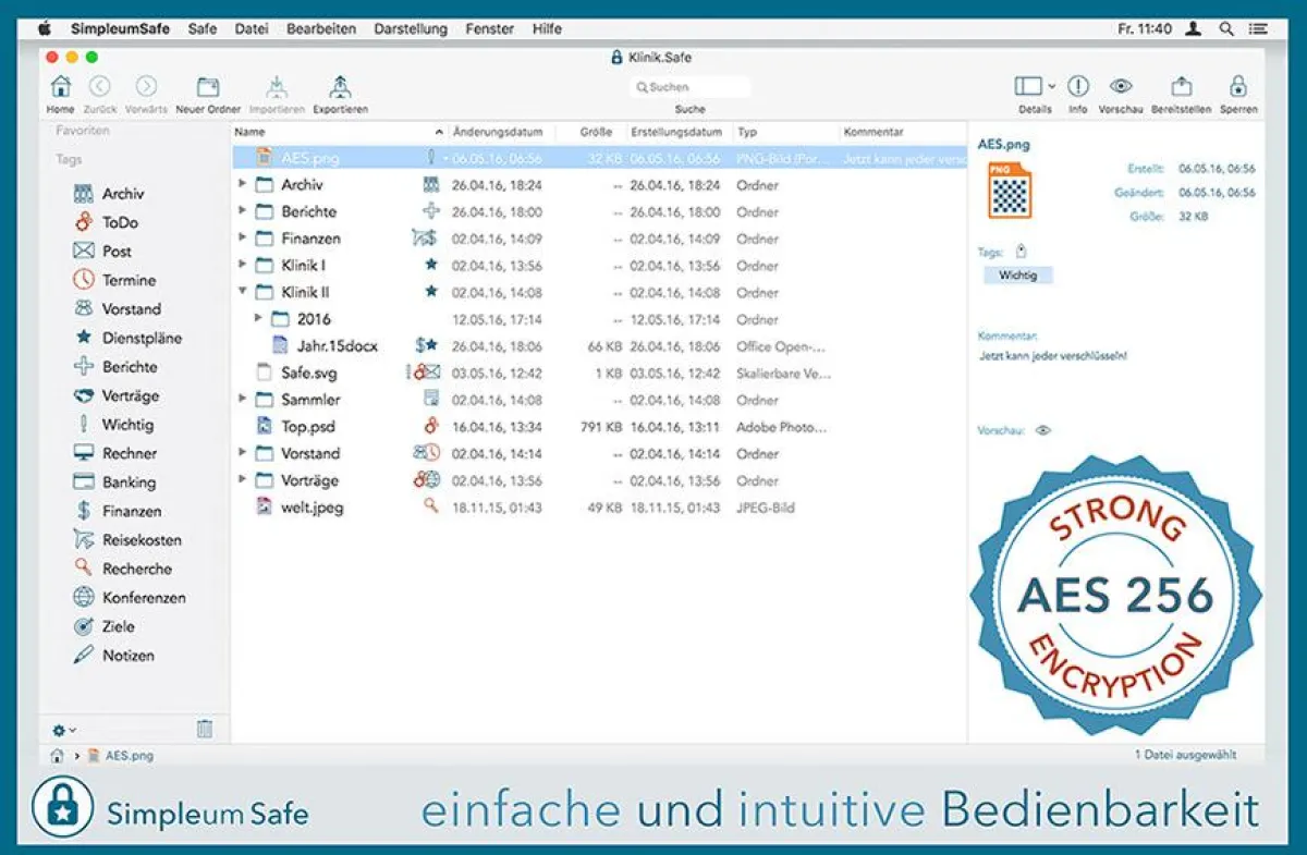 Screenshot Benutzeroberfläche, ©Simpleum Media GmbH