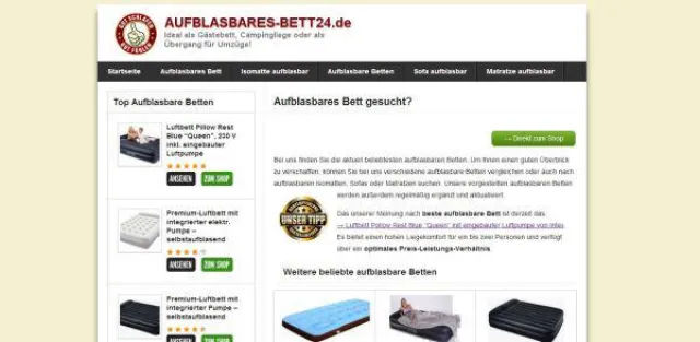 Bild: Wachsender Wohntrend – aufblasbare Betten, Sofas, Isomatten und Möbel