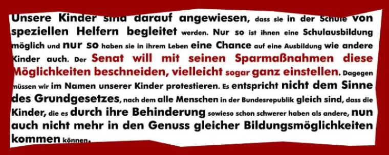 Bild: Erster Welt-Autismus-Tag am 2. April und in Berlin "wird gespart bis es quietscht"