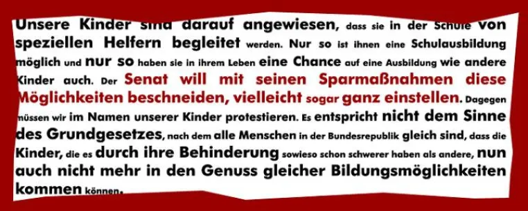 Erster Welt-Autismus-Tag am 2. April und in Berlin "wird gespart bis es quietscht" Bild: Erster Welt-Autismus-Tag am 2. April und in Berlin "wird gespart bis es quietscht"