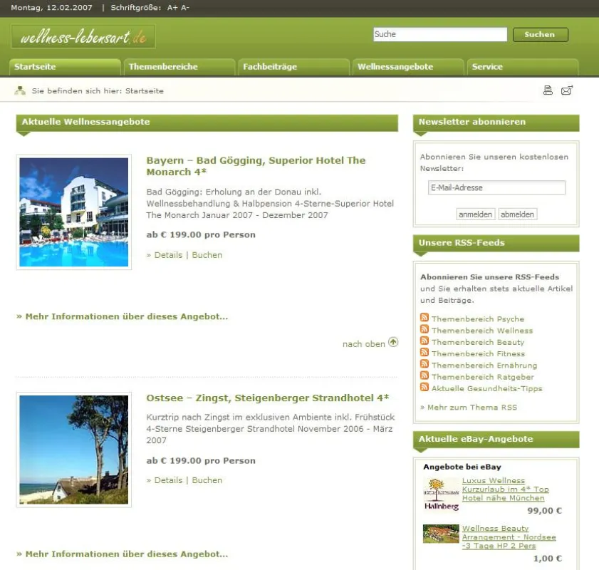 Relaunch von wellness-lebensart.de