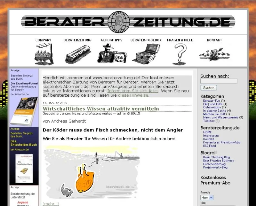 die neu gestartete Beraterzeitung.de