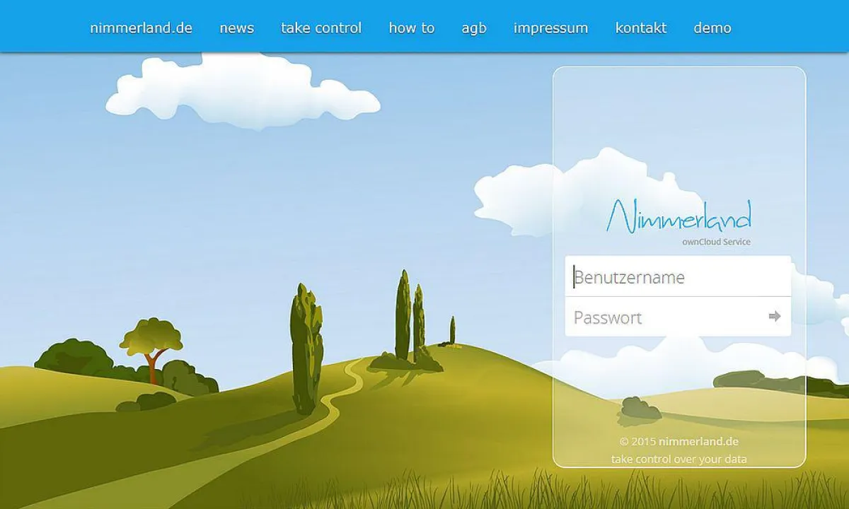 So sieht deine nimmerland ownCloud aus - Teams können ihr eigenes Logo benutzen