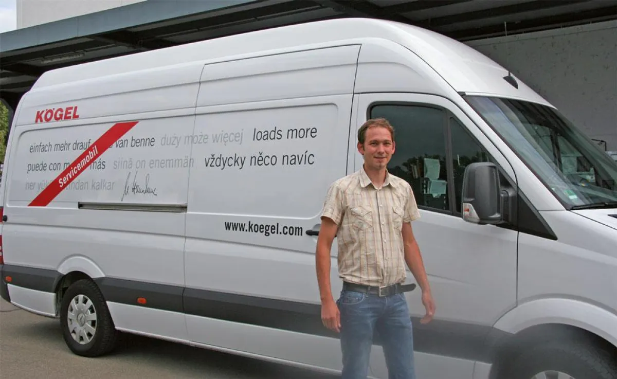 Kögel Servicemobil und Kögel Serviceberater Sven Dirks