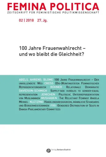 Bild: Hat die politische Gleichstellung von Frauen und Männern eine Chance? – Zeitschrift Femina Politica erschienen