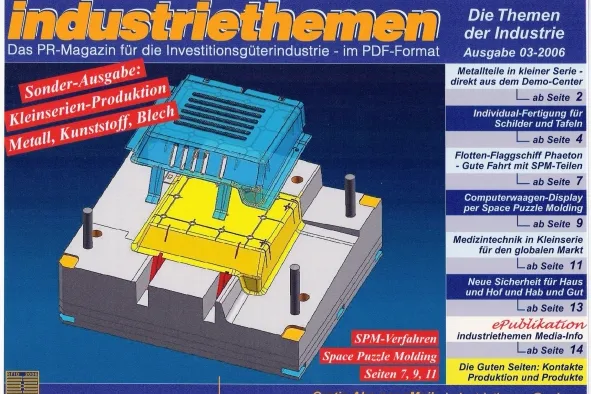 Bild: Neues Fach-Magazin -industriethemen- PDF-Magazin mit Themen-Schwerpunkt Kleinserien-Produktion