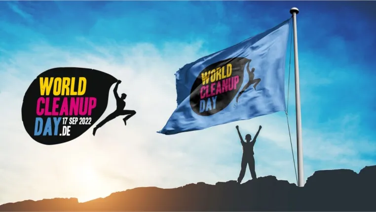 Bild: World Cleanup Day am 17. September 2022. Die Welt räumt auf. Europa, Deutschland und Berlin machen mit.