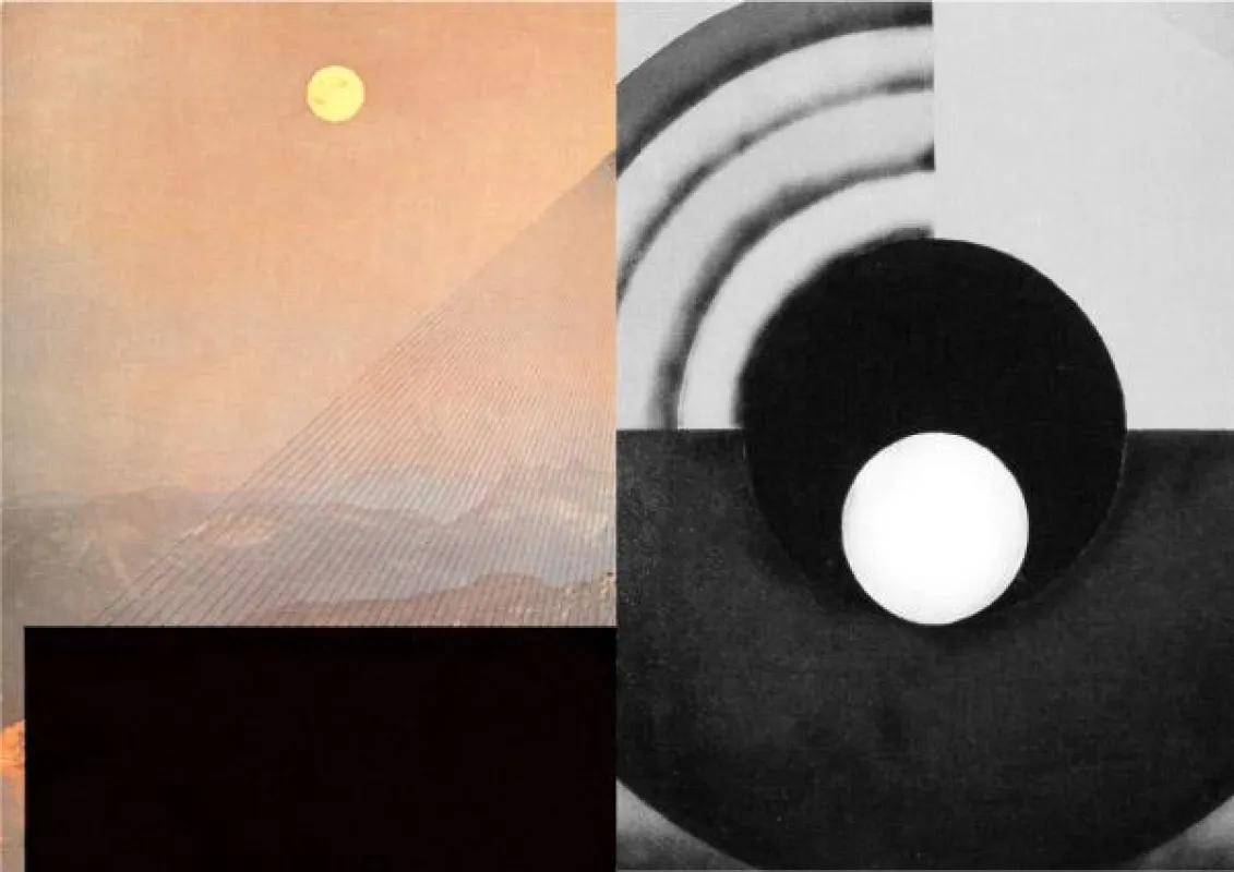 Links: Moon, R.Orchardson; rechts: Komposition 1978, KH Knödler