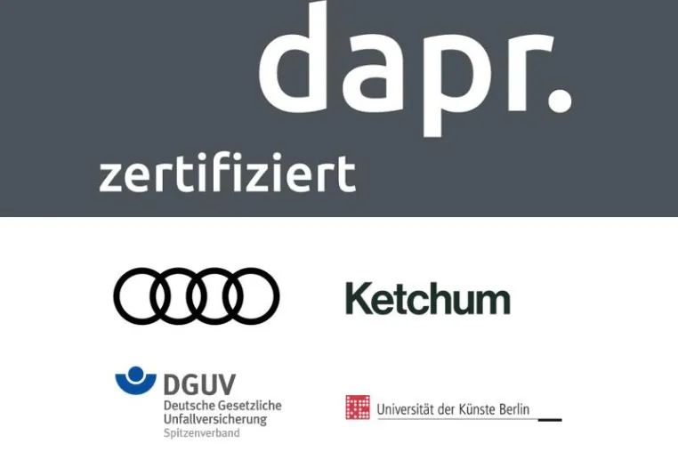 Bild: Audi, Ketchum, DGUV und UdK Berlin erhalten dapr.zertifizierung
