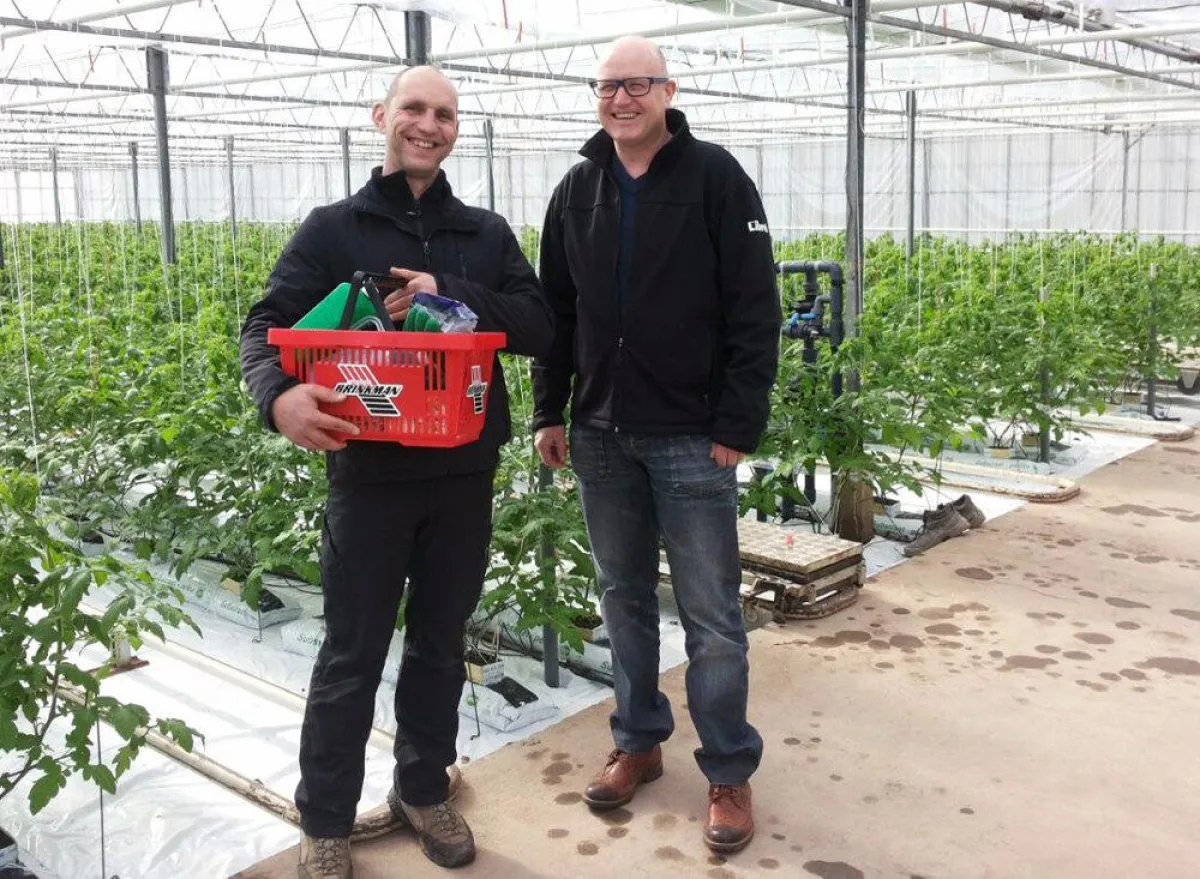 V.L.n.R.: Matthias Weißmann, Gemüsebau Weißmann GbR und John Gubbels, Royal Brinkman.