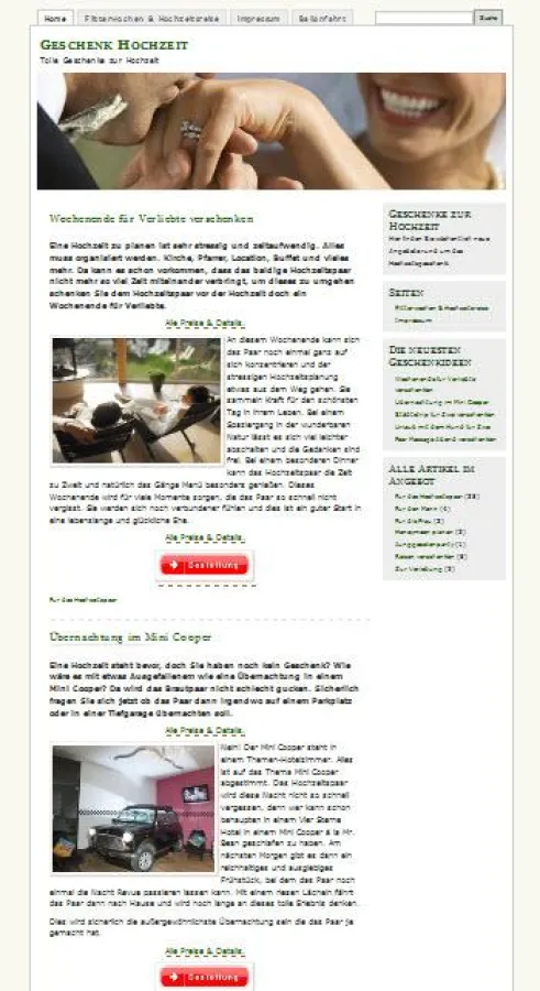 Tolle Ideen für die Braut, dem Bräutigam und das Paar