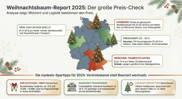 Bild: Weihnachtsbaum Index 2025: Wo du günstig kaufst und warum