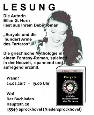 Bild: Die Autorin Ellen G. Horn liest aus ihrem Debütroman in Sprockhövel