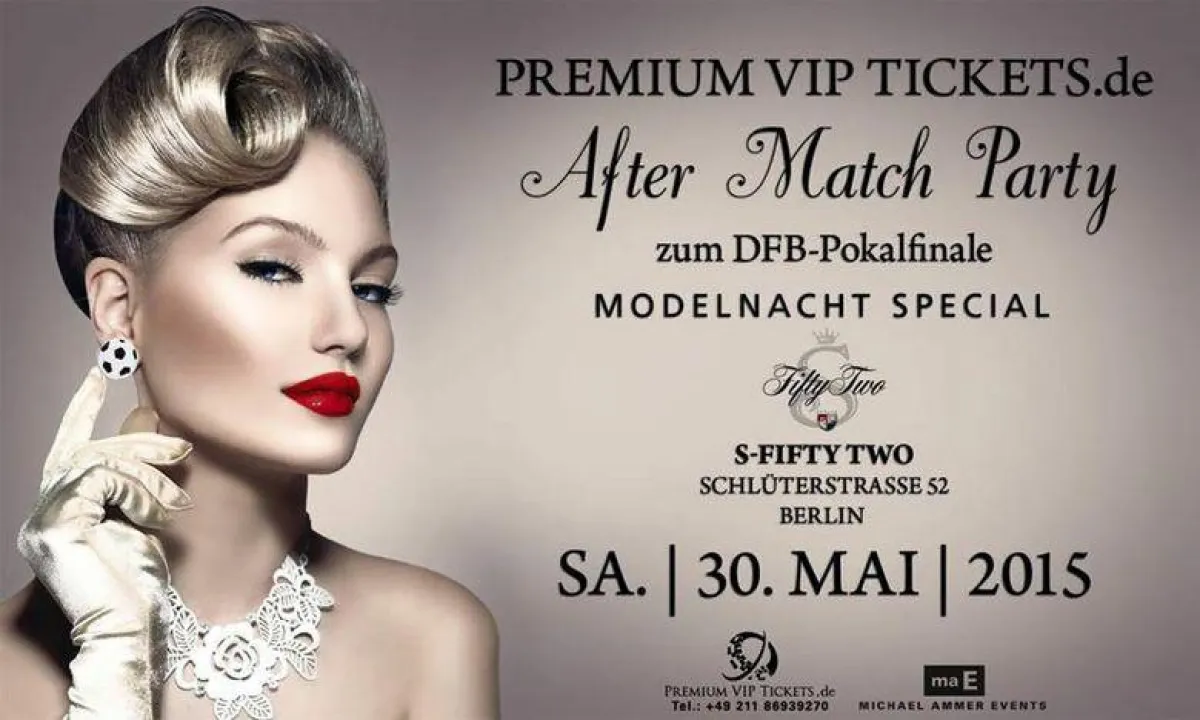 Premium-VIP-Tickets, Modelnacht Special, After-Match-Party