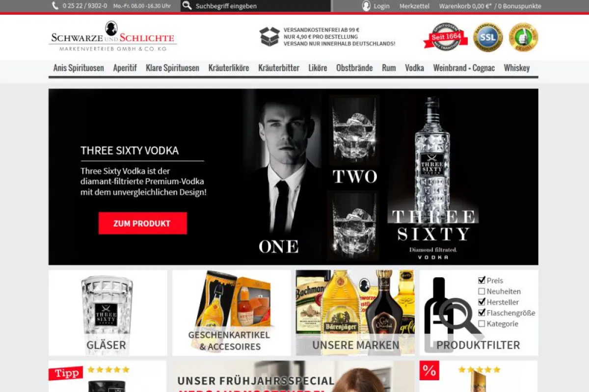 Relaunch des Online-Shops Spirituosen-Markenshop.de