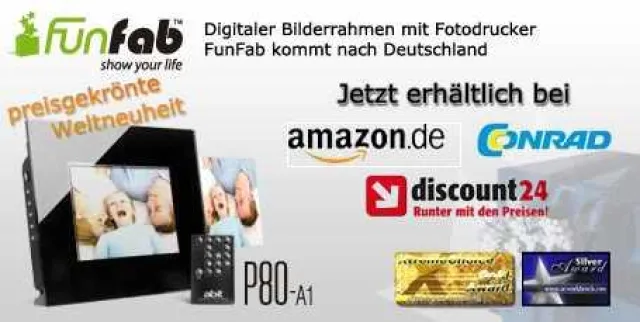 Bild: abit FunFab P80 kommt nach Deutschland - Bilderrahmen mit Fotodrucker, Fotospaß mal einfach