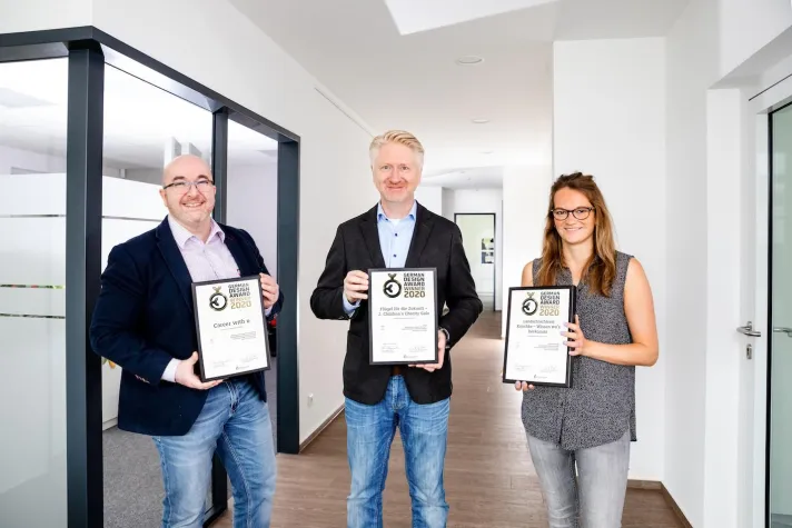 German Design Award: Triple fur team4media Bild: German Design Award: Triple fur team4media