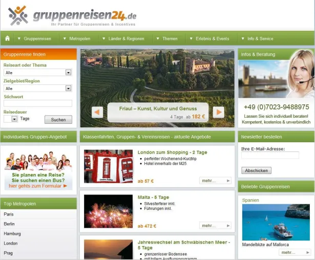 Bild: Gruppenreisen24.de: Online-Portal für Gruppenreisen geht an den Start
