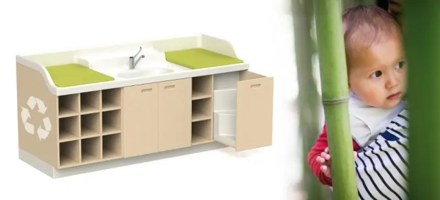 Bild: Neue Wickelkombinationen für Kitas und Krippen: die ergonomischen und nachhaltigen Standcrèche 150 & 220