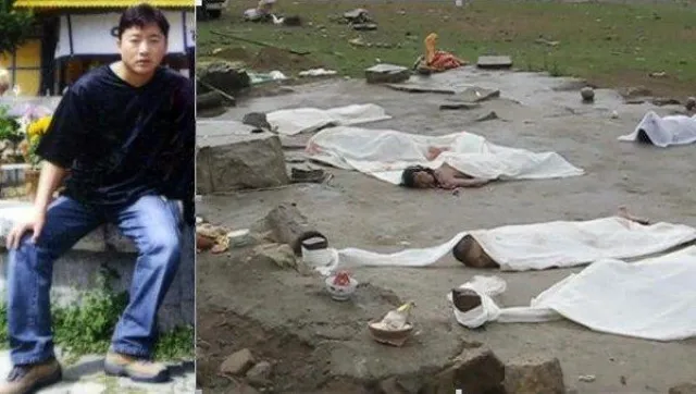 Bild: Aus Woesers verborgenem Tibet-Blog - Schreckliche Bilder - Chinesische Militärpolizisten schlagen Tibeter tot