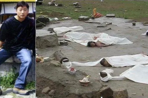 Bild: Aus Woesers verborgenem Tibet-Blog - Schreckliche Bilder - Chinesische Militärpolizisten schlagen Tibeter tot