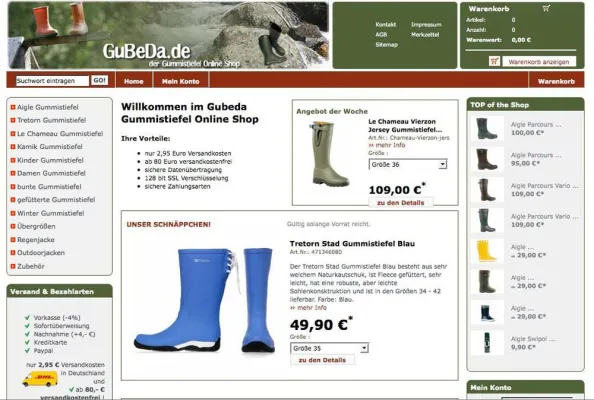 Bild: Hochwertige Gummistiefel ab sofort bequem online kaufen