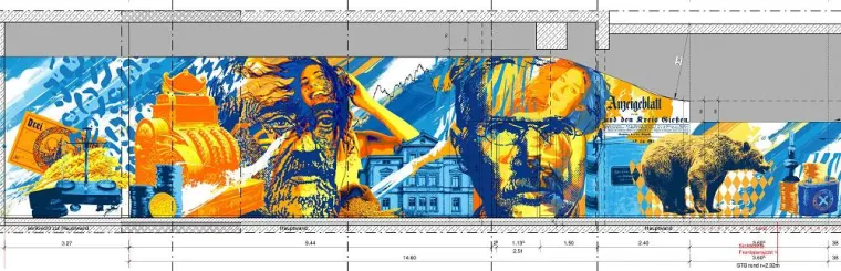 Bild: Eine Region • Eine Bank • Eine Wand