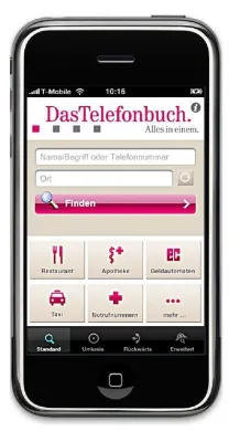 Bild: Neue iPhone-Applikation von DasTelefonbuch jetzt im App Store