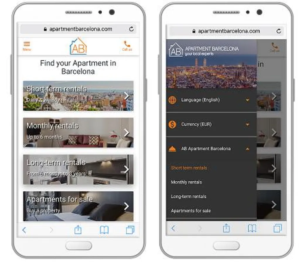 neues Design der mobilen Version
