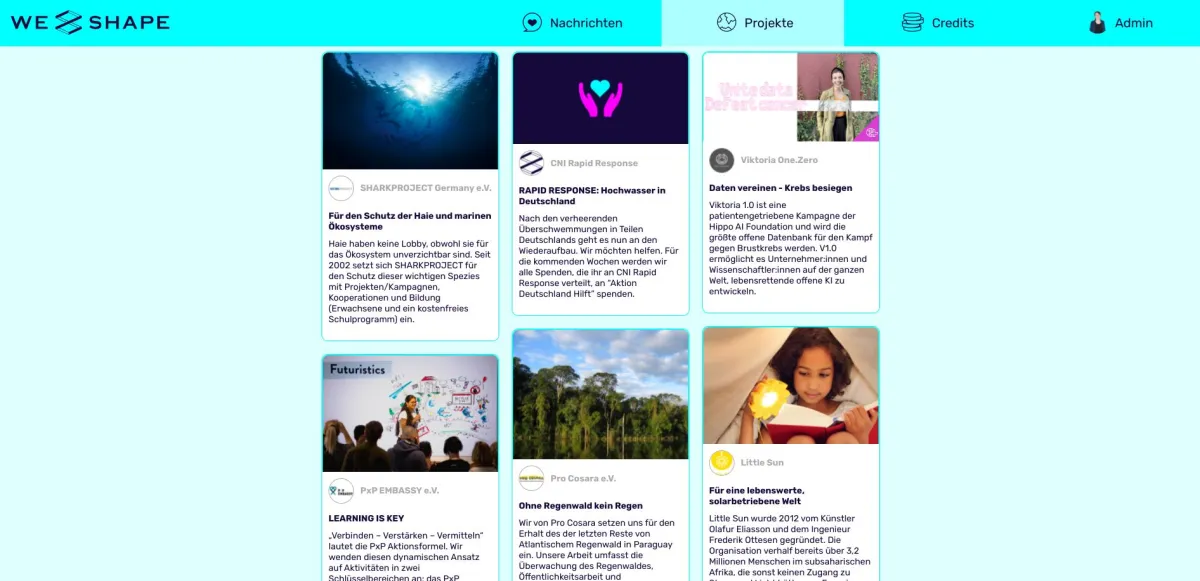 WeShape Partnerprojekte (© WeShape.world)