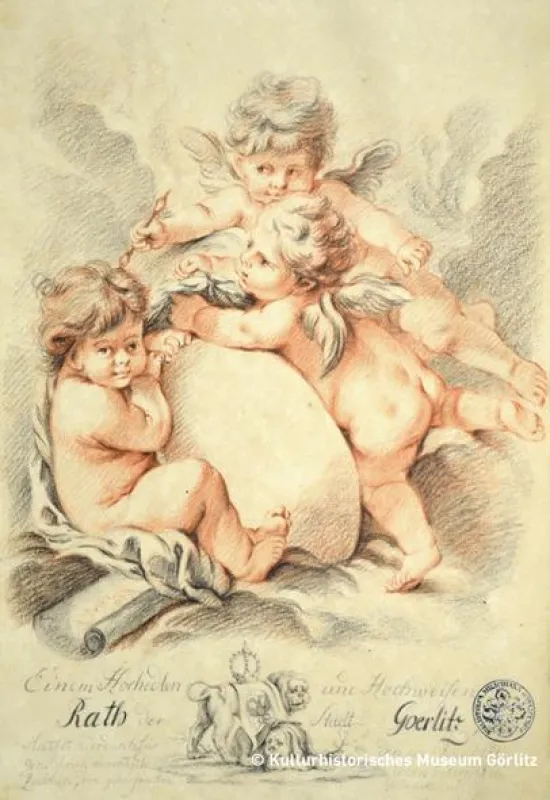 Ludwig August Pätz, Allegorie des Zeichnens, 1781, Foto: M. Franke