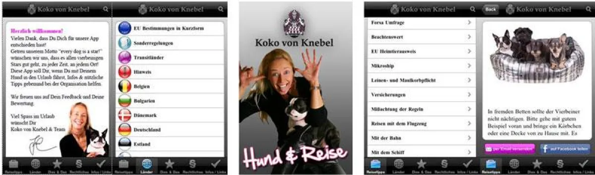 Inhalte der App