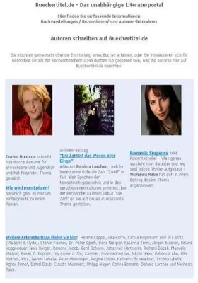 Historische Romane, Krimis und Jugendbücher. Autoren verraten mehr als im Klappentext steht. Bild: Historische Romane, Krimis und Jugendbücher. Autoren verraten mehr als im Klappentext steht.