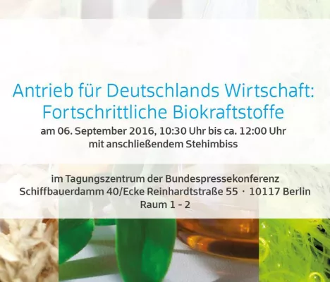 Pressegespräch „Antrieb für Deutschlands Wirtschaft: Fortschrittliche Biokraftstoffe“ Bild: Pressegespräch „Antrieb für Deutschlands Wirtschaft: Fortschrittliche Biokraftstoffe“