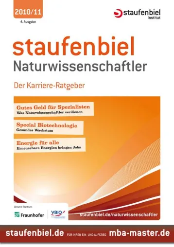 Staufenbiel Naturwissenschaftler – mit Karrieretipps und Einstiegsgehältern Bild: Staufenbiel Naturwissenschaftler – mit Karrieretipps und Einstiegsgehältern