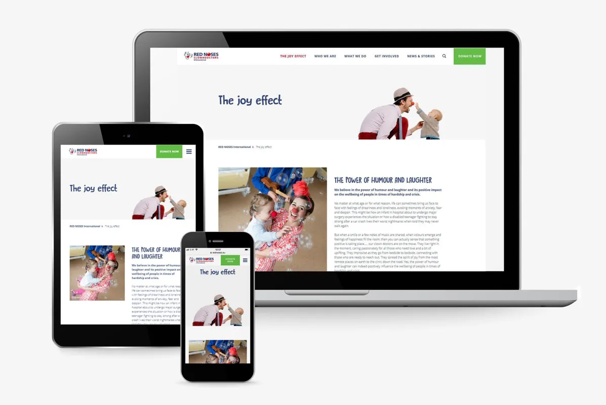 ROTE NASEN: die neue Webseite ist informativ und emotional, aber vor allem mobile-friendly.