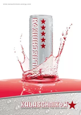 Bild: KALASCHNIKOW Energy Drink– der Red Bang rüttelt Deutschland wach