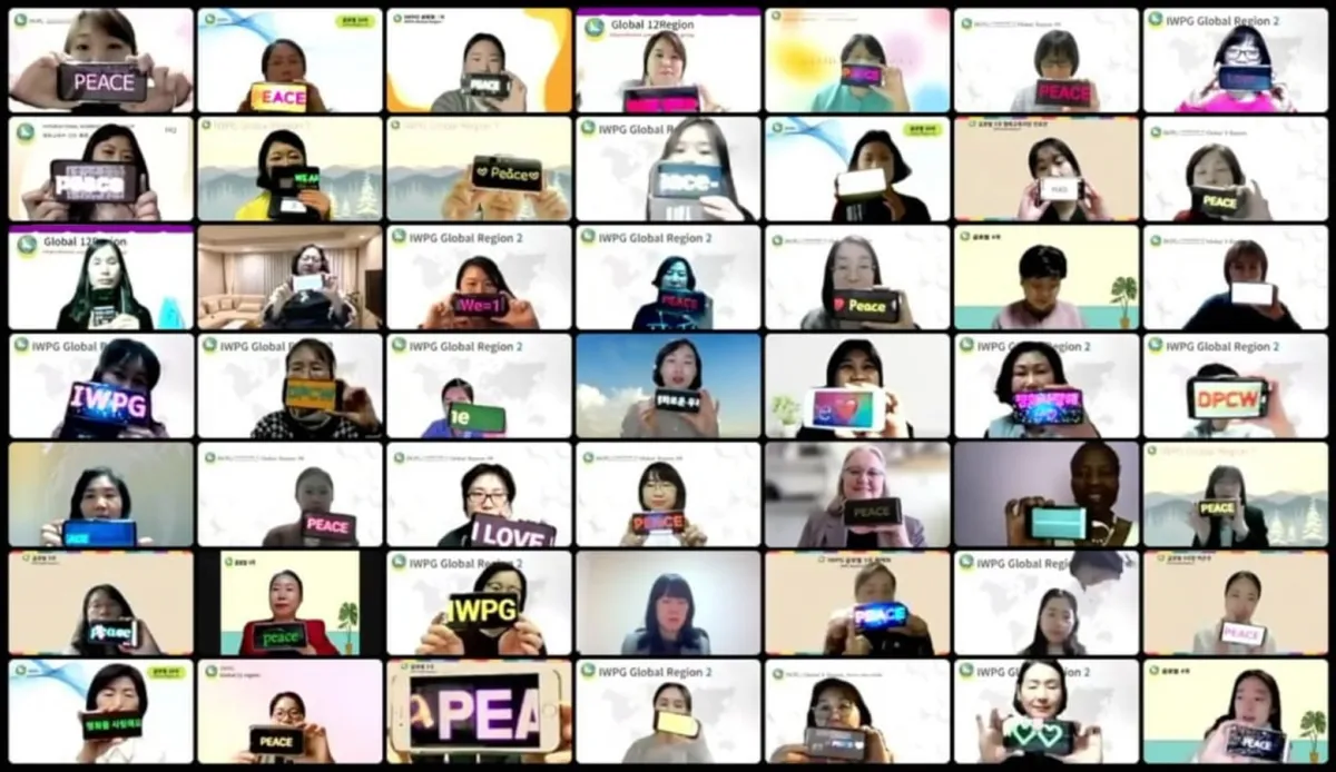 An der von der International Women’s Peace Group (IWPG, Vorsitzende Hyun Sook Yoon) online veranstal