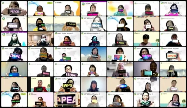 Bild: IWPG ‘6. Internationale Jahresvollversammlung’ Präsentation der Hauptpläne für 2023