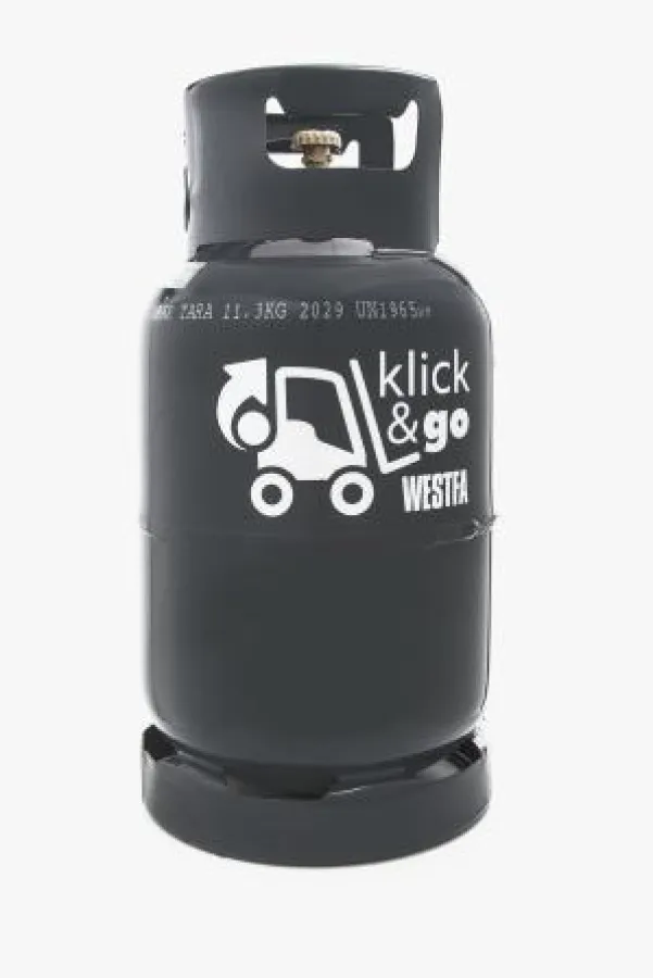 Neu im Westfa-Programm: Die klick & go-Gasflaschen für Gabelstapler mit Treibgasantrieb.