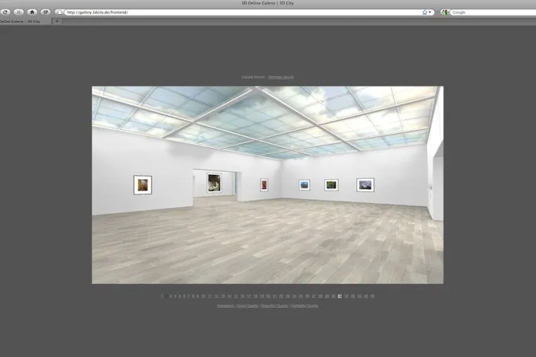 Bild: Neue 3D Galerie Software - Browserbasiert für Windows und Mac OS X