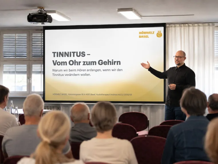 Hörwelt Basel stärkt Aufklärung und Betroffenenarbeit rund um Tinnitus Bild: Hörwelt Basel stärkt Aufklärung und Betroffenenarbeit rund um Tinnitus