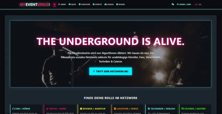 Bild: MYEVENTSPACE.NET geht in den vollständigen Live-Betrieb!