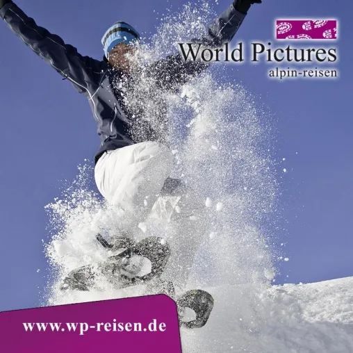 Bild: Schneeschuhwandern in den Alpen bei traumhaften Bedingungen