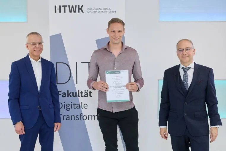 Bild: IfKom-Hochschulpreis für Johann-Karl Holler an der HTWK Leipzig