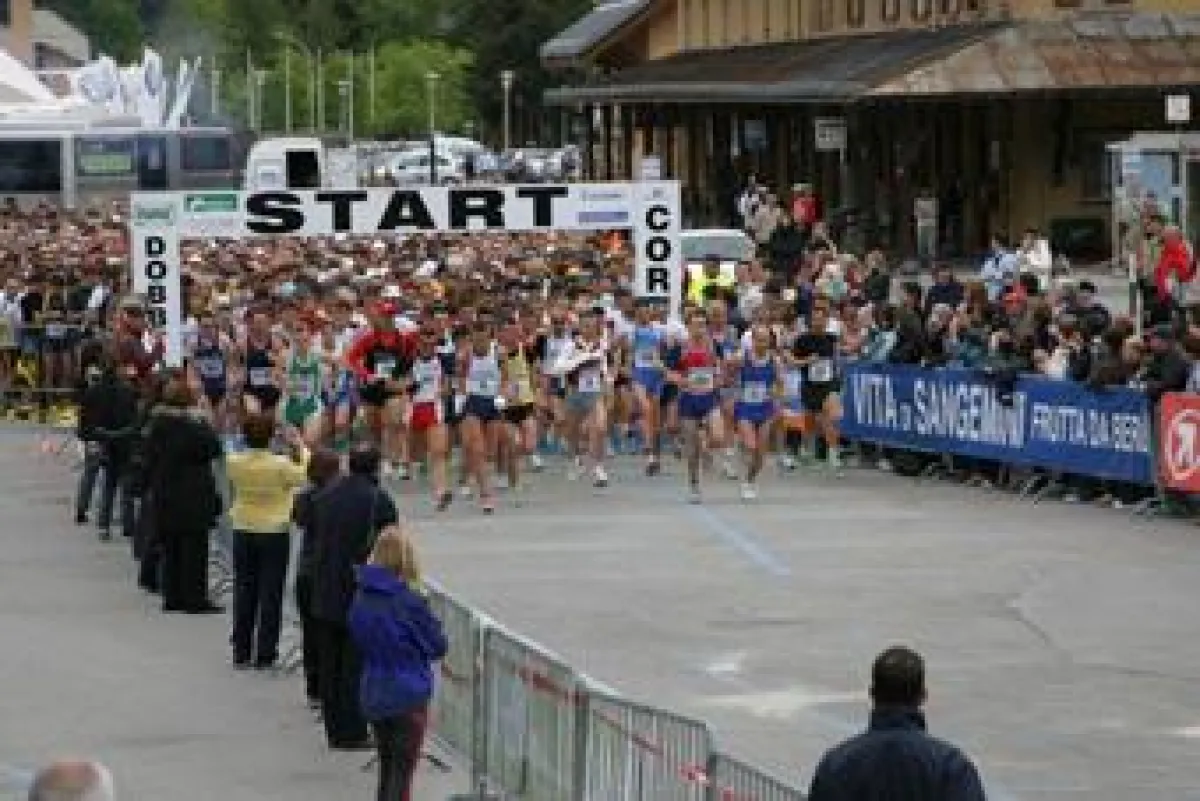 Startschuss zum Cortina-Toblach Run