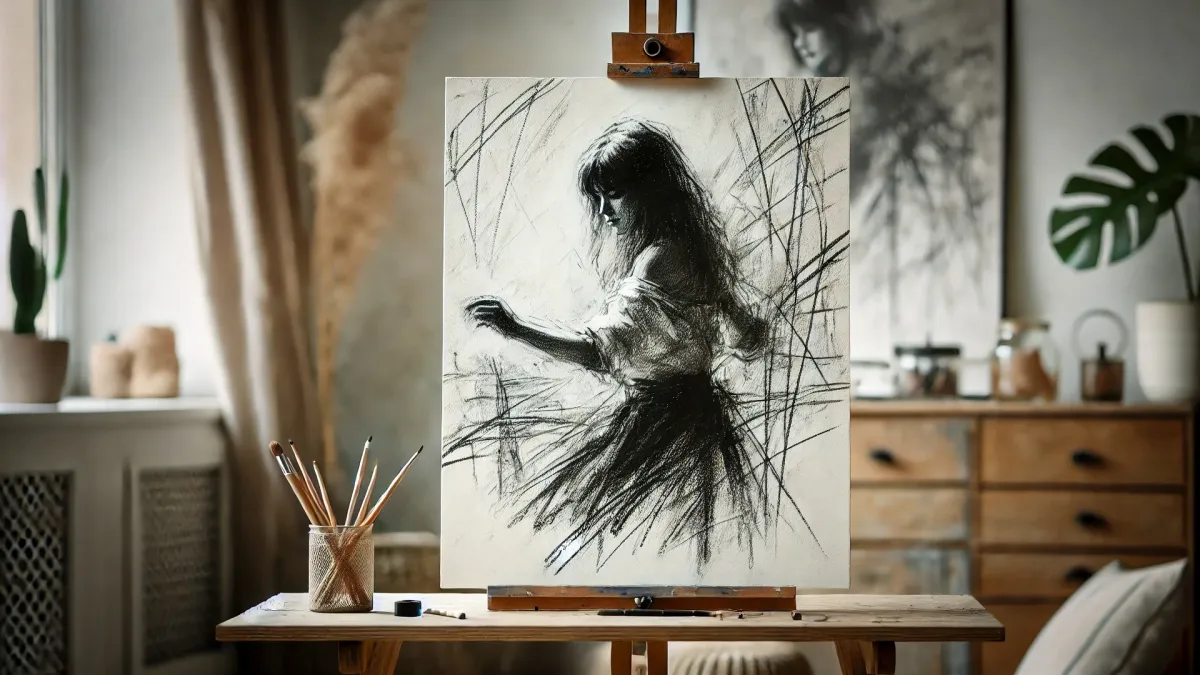 Kunst beginnt mit dem ersten Strich, mit dem Augenblick einer gedachten Idee; und dem Gedanken folgt (© DREIFISCH)