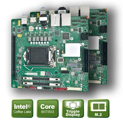 Mini ITX Board für Intel® CoreTM Prozessoren der 9ten und 8ten Generation Bild: Mini ITX Board für Intel® CoreTM Prozessoren der 9ten und 8ten Generation